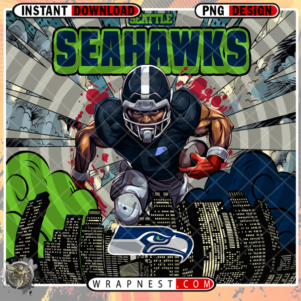 SEAHAWKS COMIC BOOK STYLE WRAP