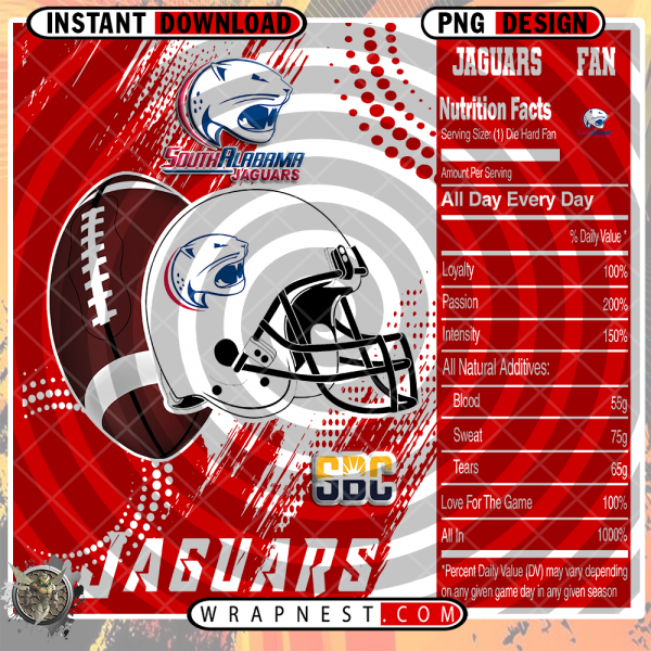 SOUTH ALABAMA TEAM FAN SODA WRAP