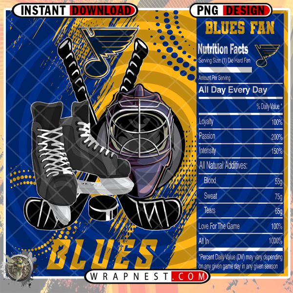 BLUES TEAM FAN SODA WRAP