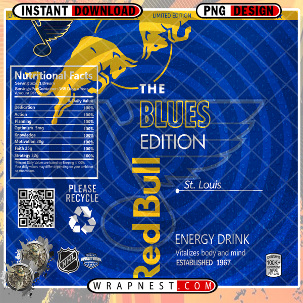 BLUES RED BULL WRAP