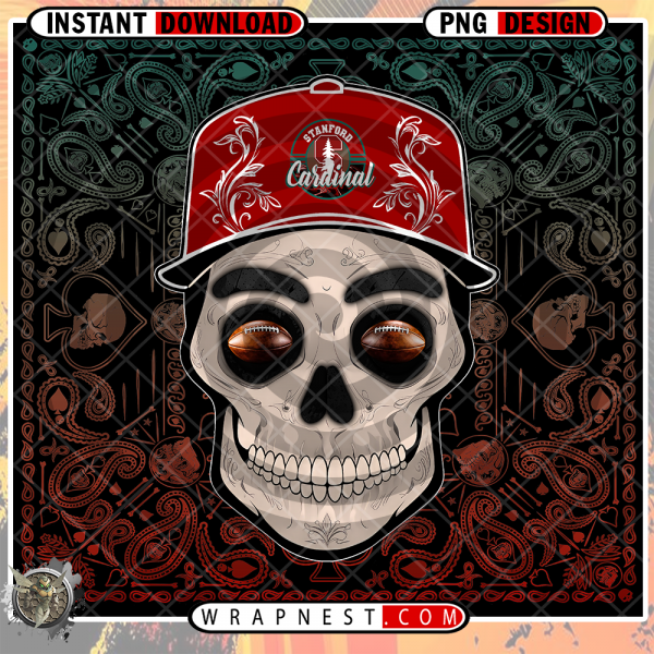 STANFORD SKULL HANDKERCHIEF WRAP