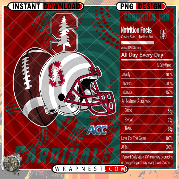 STANFORD TEAM FAN SODA WRAP