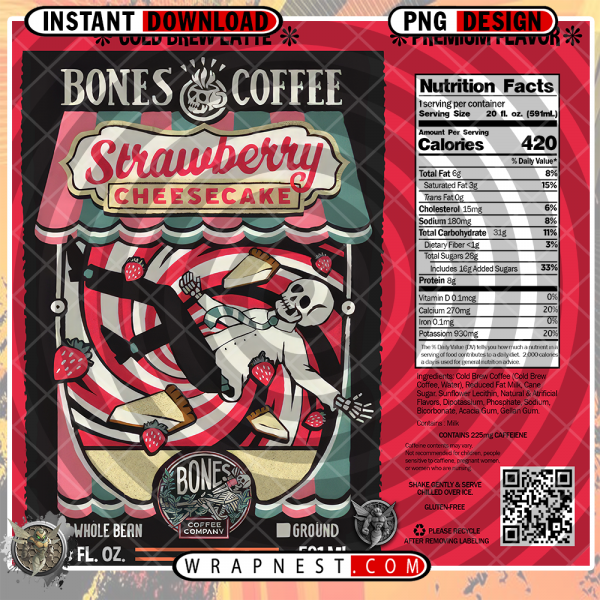 STRAWBERRY CHEESECAKE BONES COFFEE