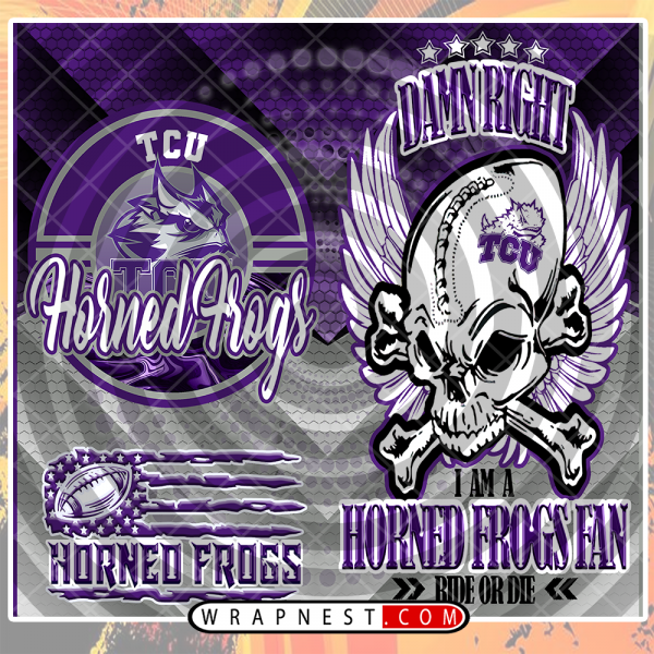 TCU HORNED SKULL WRAP
