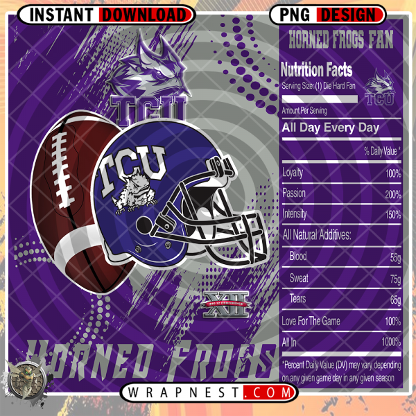 TCU TEAM FAN SODA WRAP
