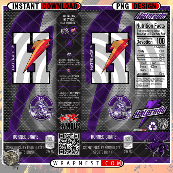 TCU HORNED HATERADE WRAP