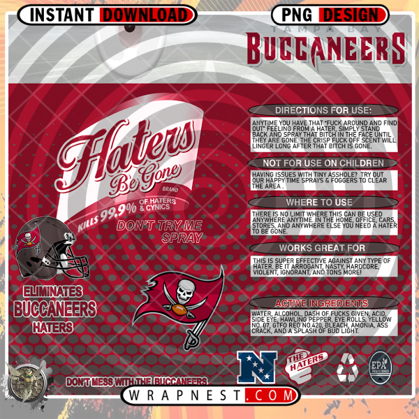 BUCCANEERS HATERS
  BE GONE WRAP