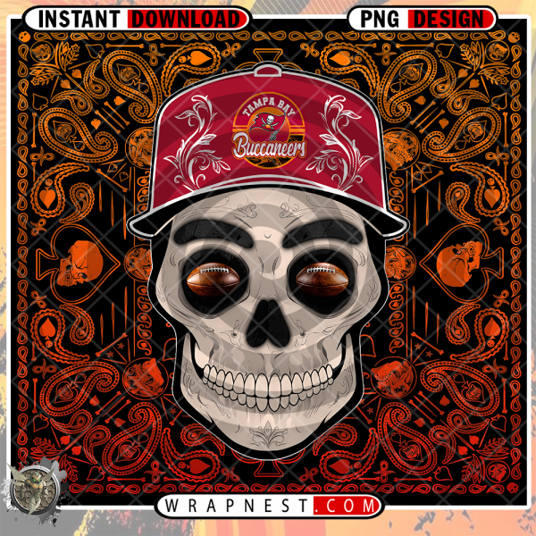 BUCCANEERS SKULL HANDKERCHIEF WRAP