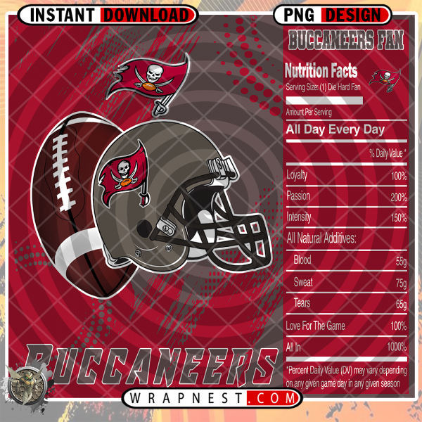 BUCCANEERS TEAM FAN SODA WRAP