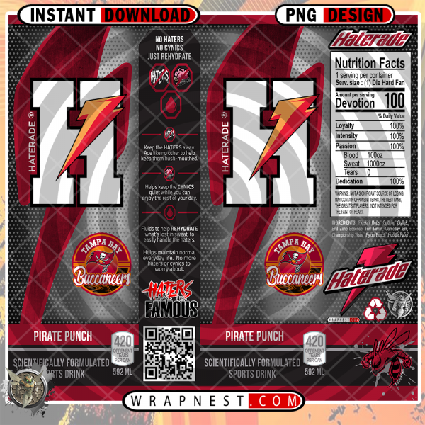 BUCCANEERS HATERADE WRAP