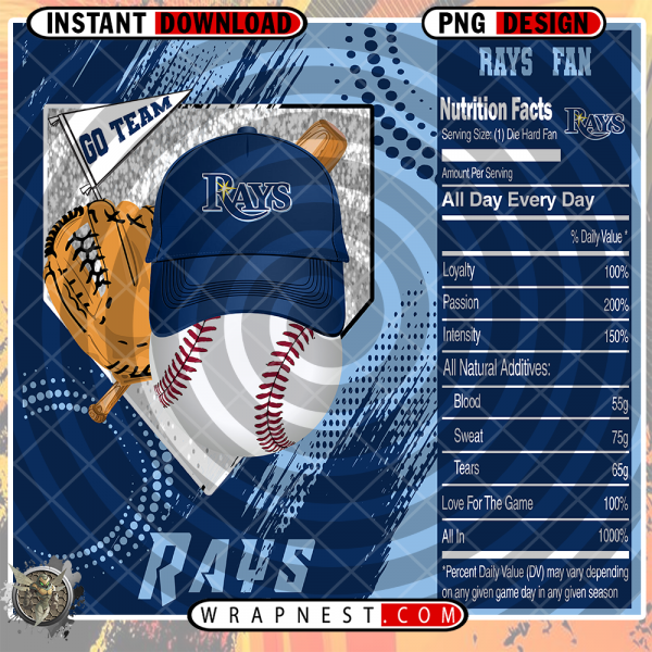 RAYS TEAM FAN SODA WRAP