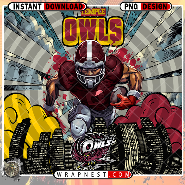 TEMPLE COMIC BOOK STYLE WRAP