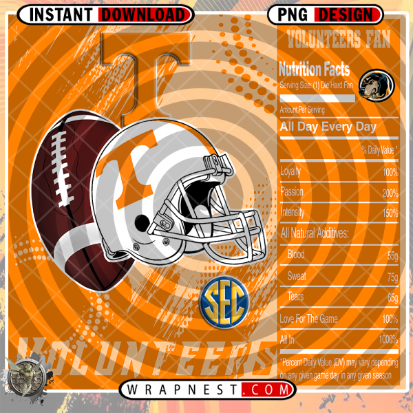TENNESSEE TEAM FAN SODA WRAP