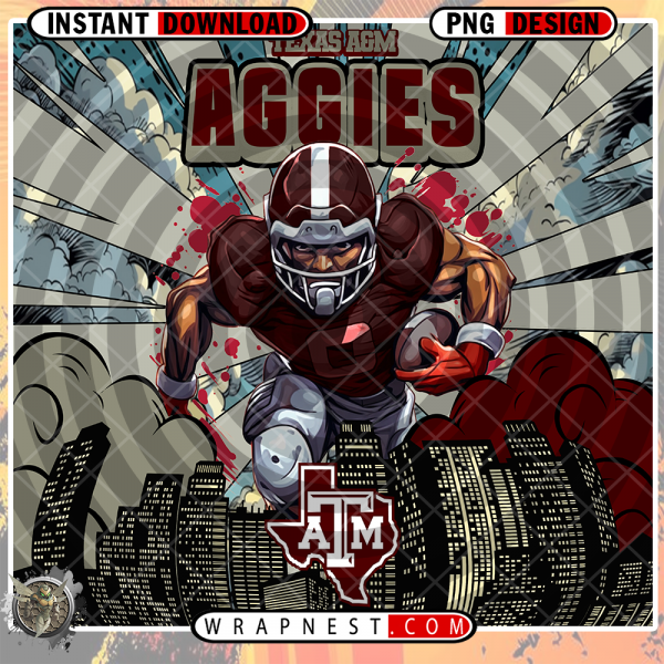TEXAS A&M COMIC BOOK STYLE WRAP