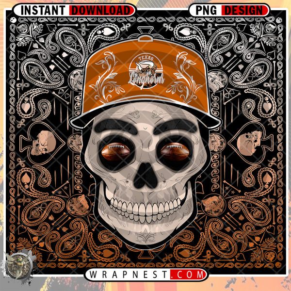 TEXAS SKULL HANDKERCHIEF WRAP