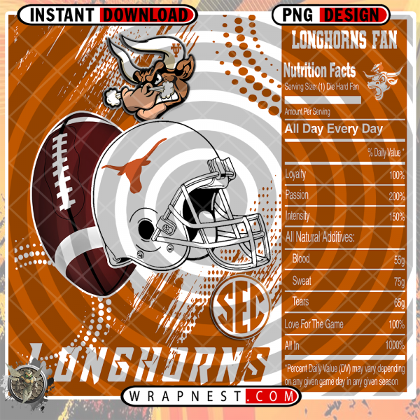 TEXAS TEAM FAN SODA WRAP