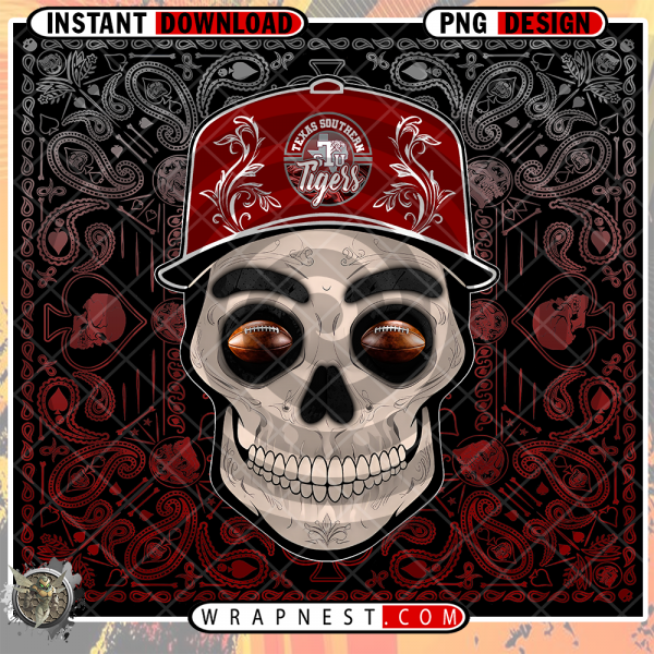 TEXAS SOUTHERN SKULL HANDKERCHIEF WRAP