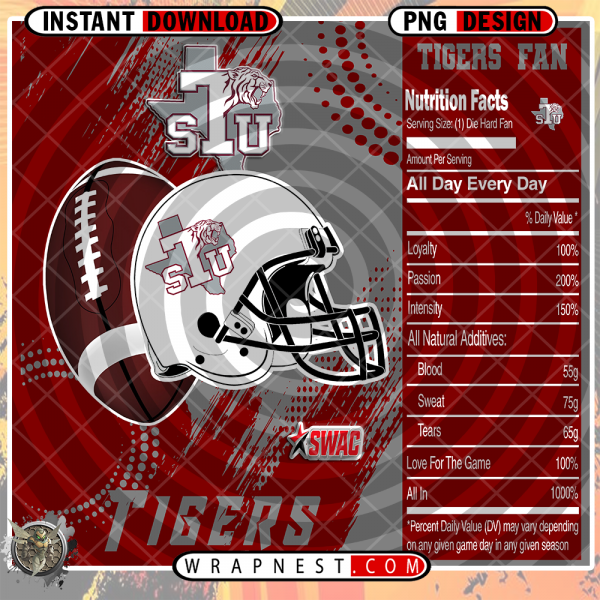 TEXAS SOUTHERN TEAM FAN SODA WRAP