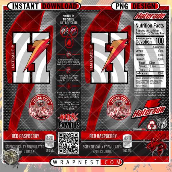 TEXAS TECH HATERADE WRAP