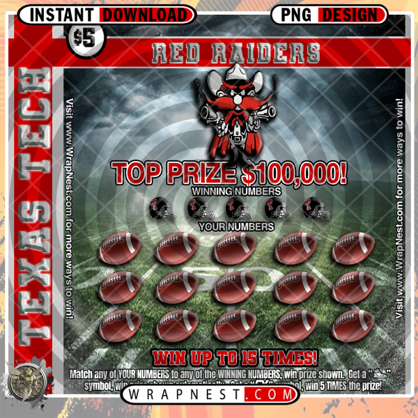 TEXAS TECH SCRATCH OFF WRAP