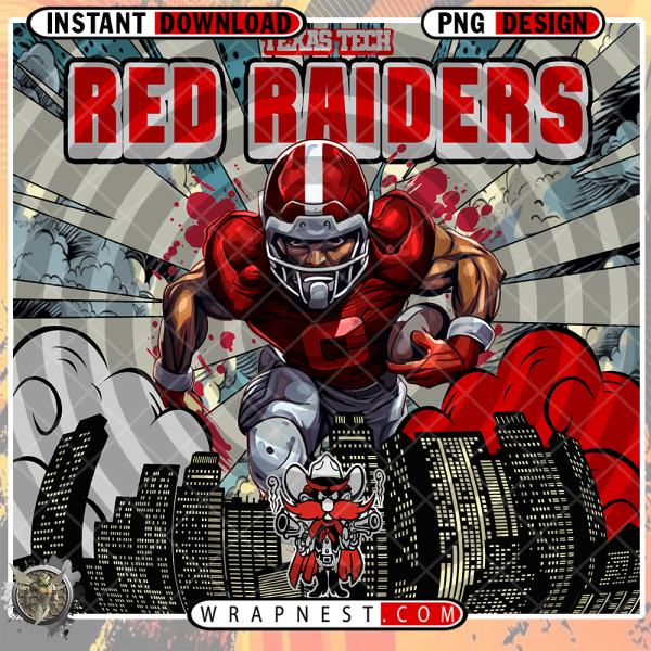 TEXAS TECH COMIC BOOK STYLE WRAP