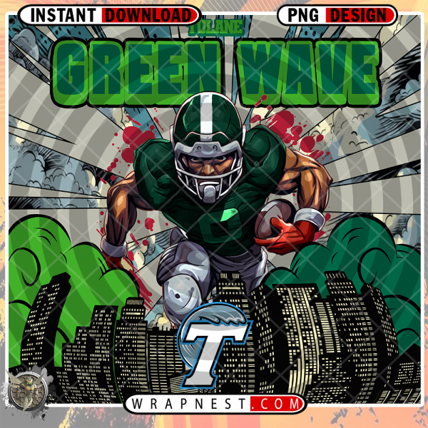 TULANE COMIC BOOK STYLE WRAP
