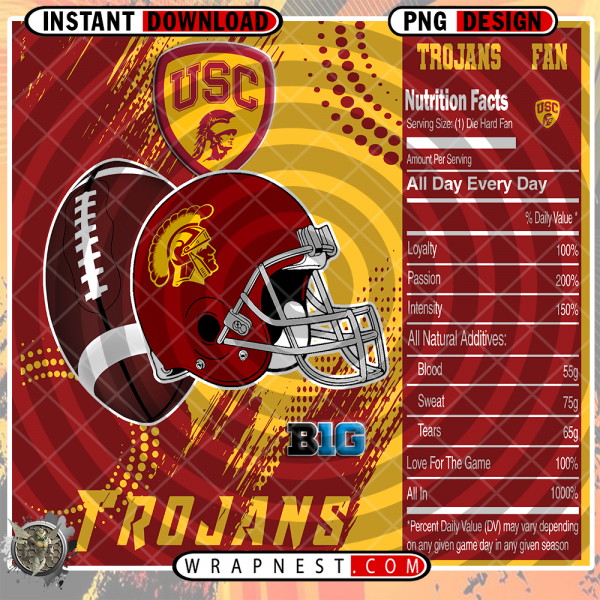 USC TEAM FAN SODA WRAP
