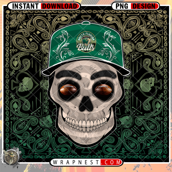 USF SKULL HANDKERCHIEF WRAP