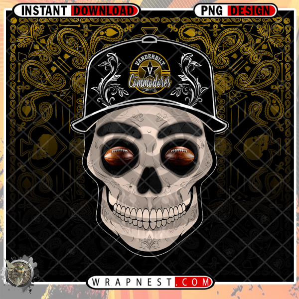 VANDERBILT SKULL HANDKERCHIEF WRAP