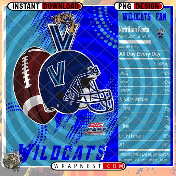 VILLANOVA TEAM FAN SODA WRAP