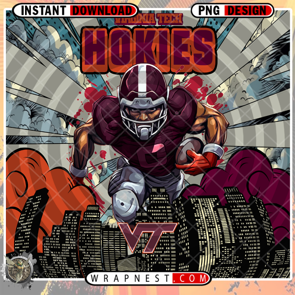 VIRGINIA TECH COMIC BOOK STYLE WRAP