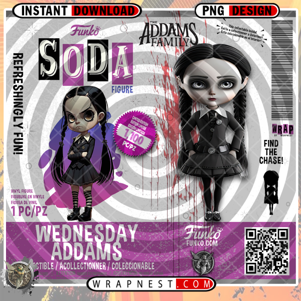 WEDNESDAY ADDAMS FUNKO SODA WRAP