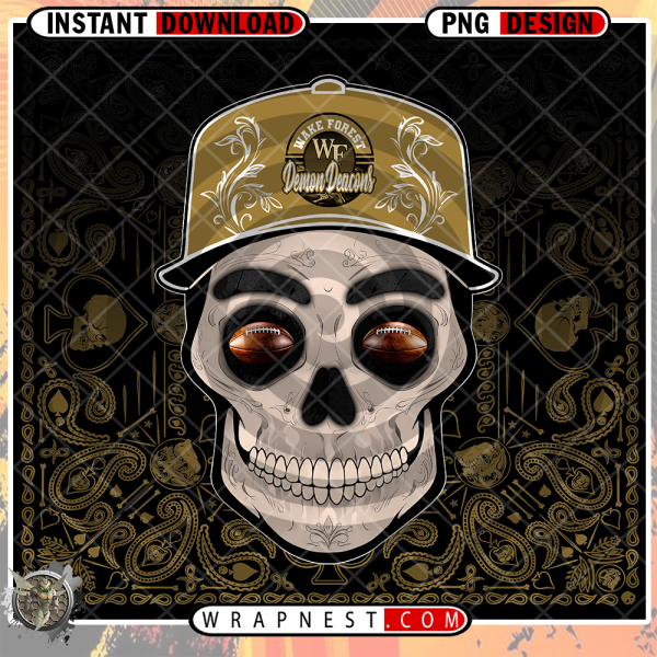 WAKE FOREST SKULL HANDKERCHIEF WRAP