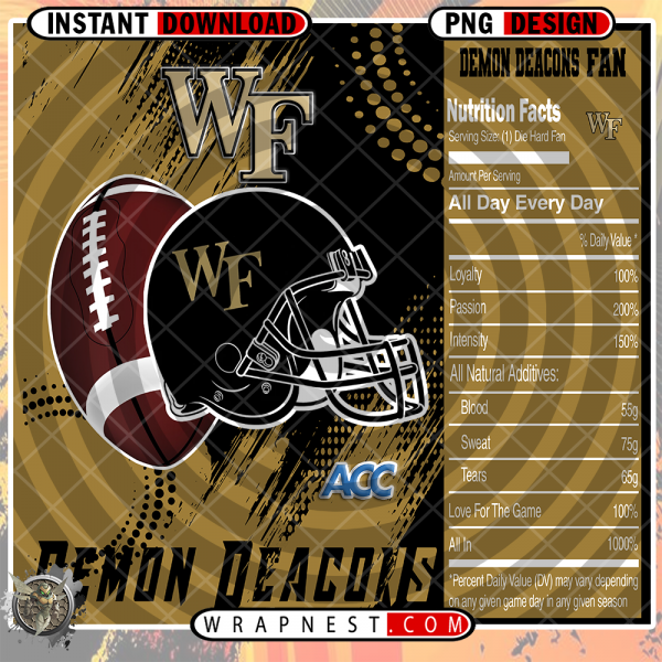 WAKE FOREST TEAM FAN SODA WRAP