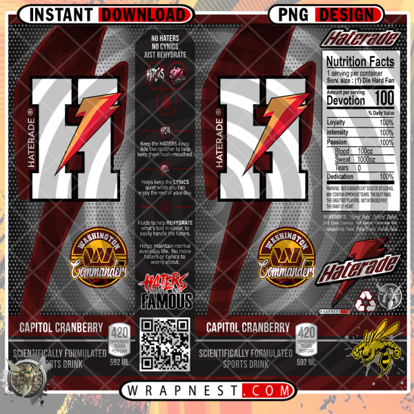 COMMANDERS HATERADE WRAP