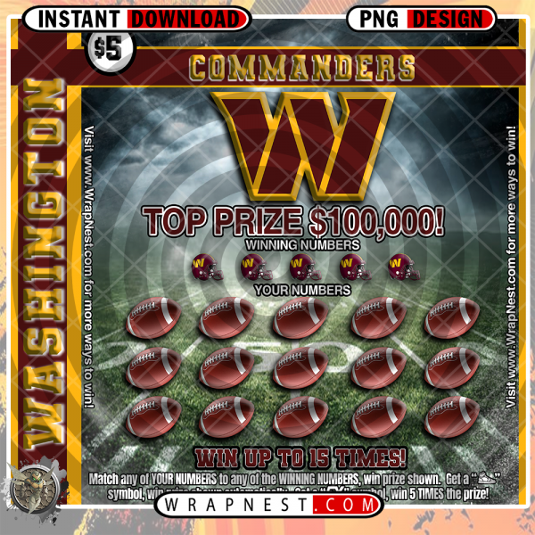 COMMANDERS SCRATCH OFF WRAP