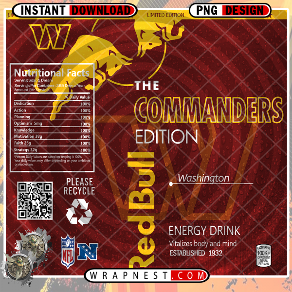 COMMANDERS RED BULL WRAP