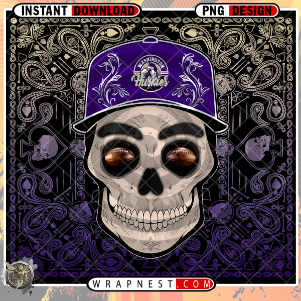 WASHINGTON SKULL HANDKERCHIEF WRAP