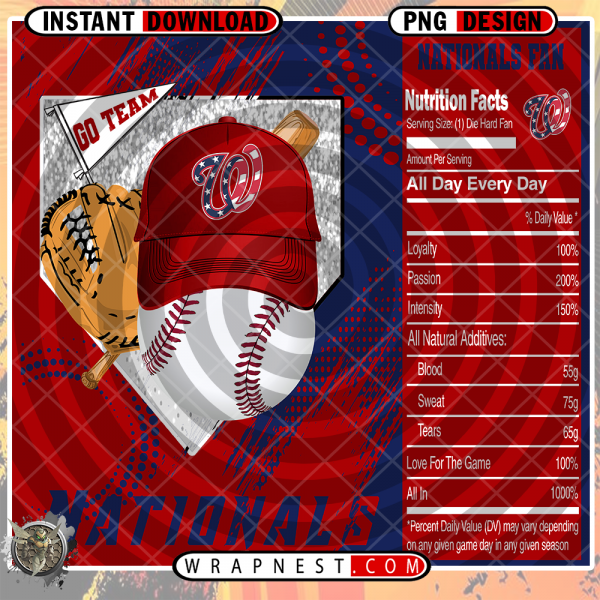NATIONALS TEAM FAN SODA WRAP