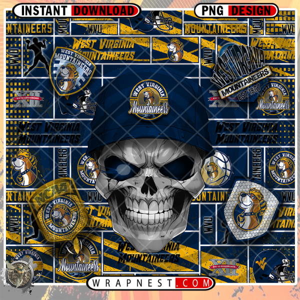 WEST VIRGINIA SKULL WRAP