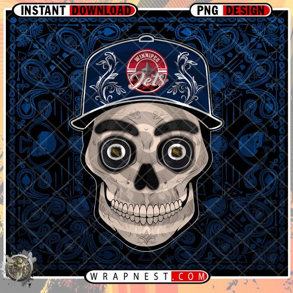 JETS SKULL HANDKERCHIEF WRAP