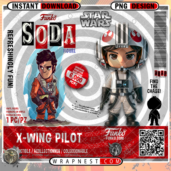 X-WING PILOT  FUNKO SODA WRAP