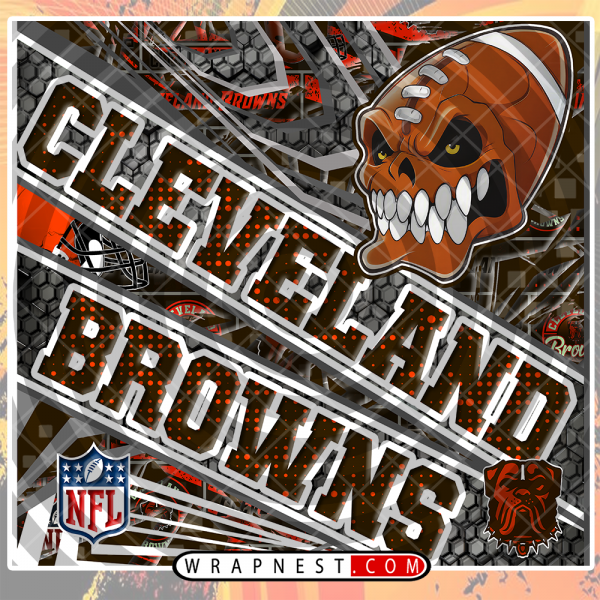 BROWNS ANGRY FOOTBALL WRAP