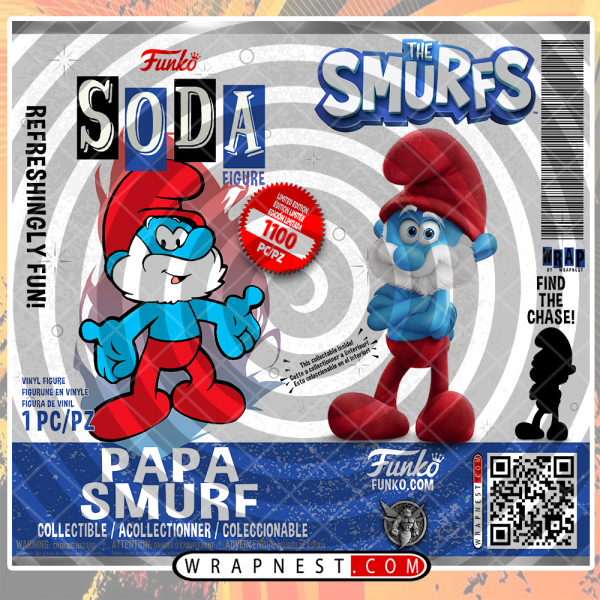 PAPA SMURF FUNKO SODA WRAP