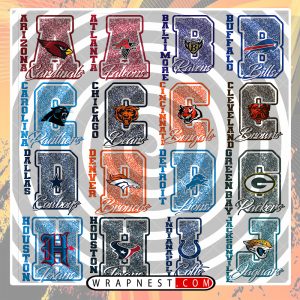 NFL GLITTER LETTERS BUNDLE