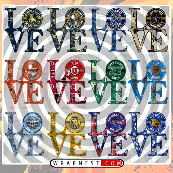 NCAA LOVE PNG BUNDLE