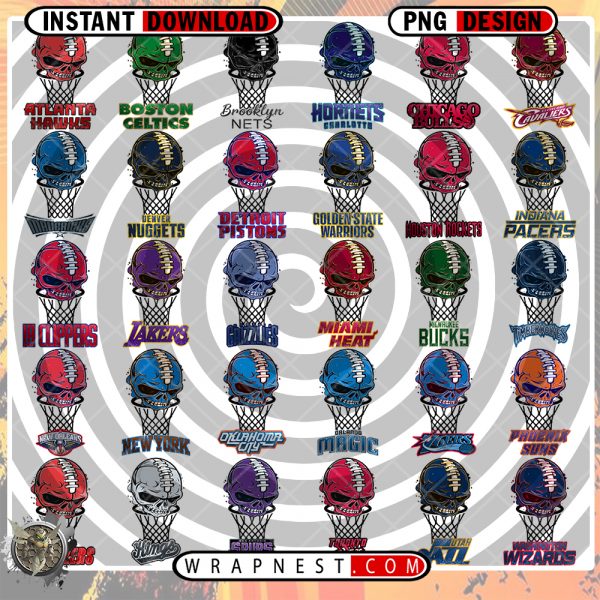 NBA SKULL PNG BUNDLE
