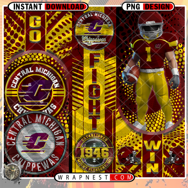 CENTRAL MICHIGAN GO FIGHT WIN WRAP