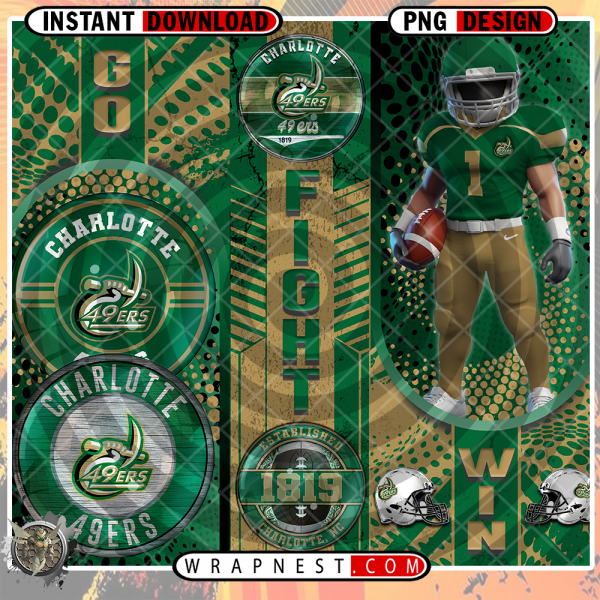 CHARLOTTE GO FIGHT WIN WRAP