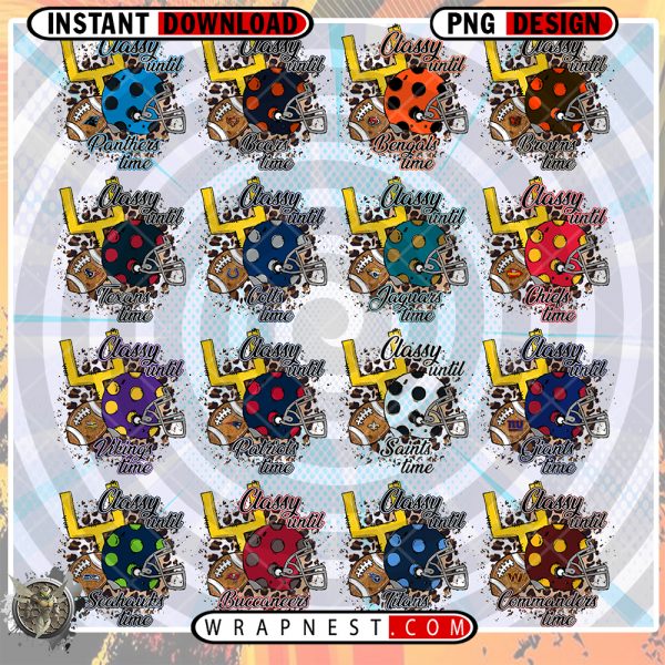 NFL CLASSY UNTIL PNG BUNDLE